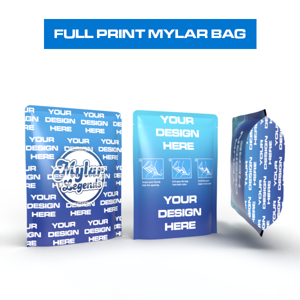 Custom Direct Full Print Square Mylar Bags Mylar Legends